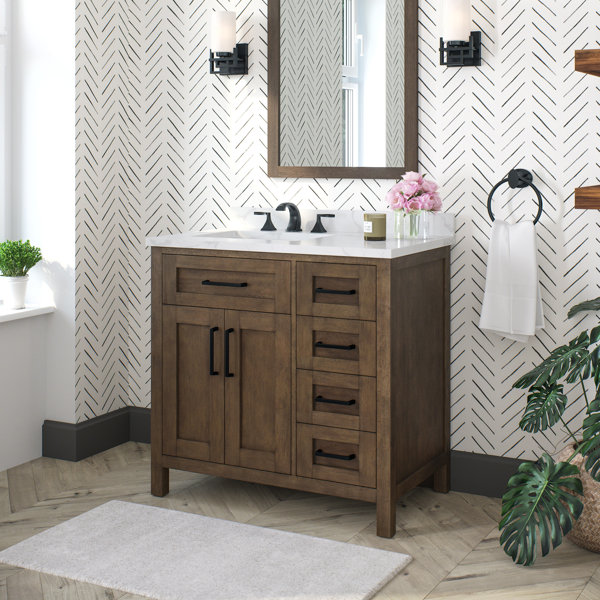 Gracie Oaks Tahoe 36" Single Bathroom Vanity Set & Reviews Wayfair